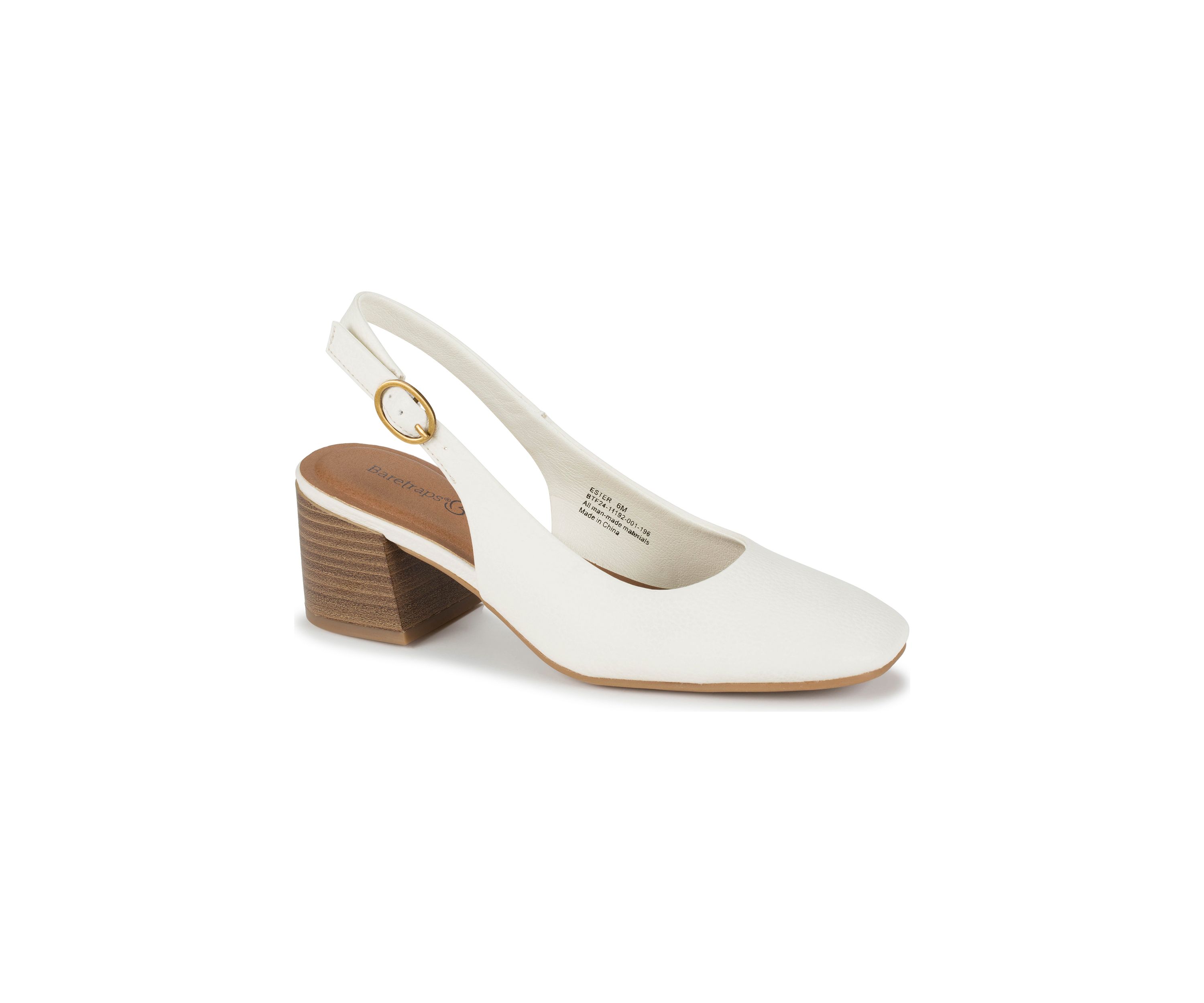 Ester Square Toe Slingback Heels