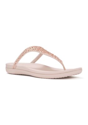 FitFlop Women's Solay Mixed Crystal Toe Post Sandals, 11M