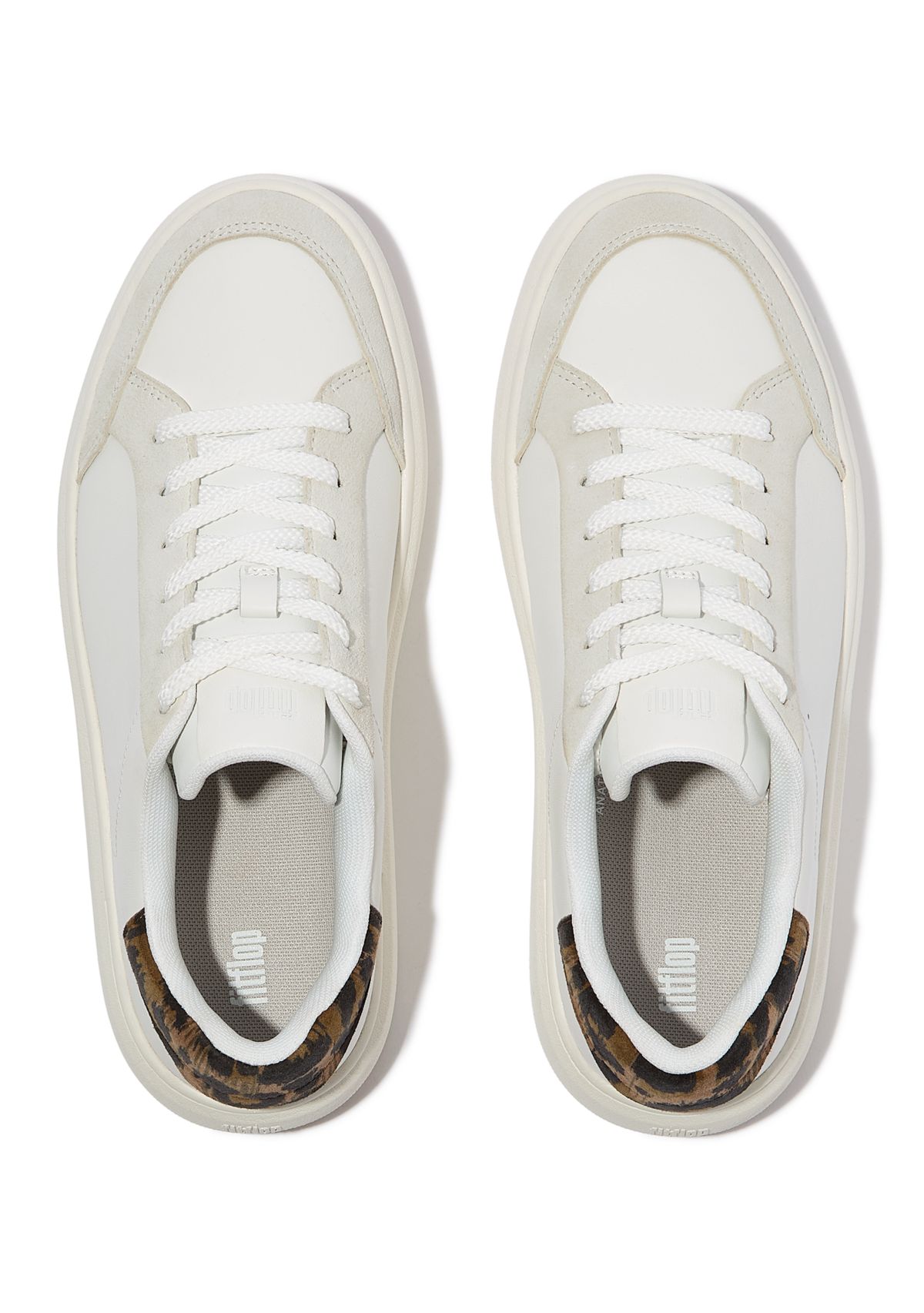 Leopard Backtab Leather and Suede Sneaker