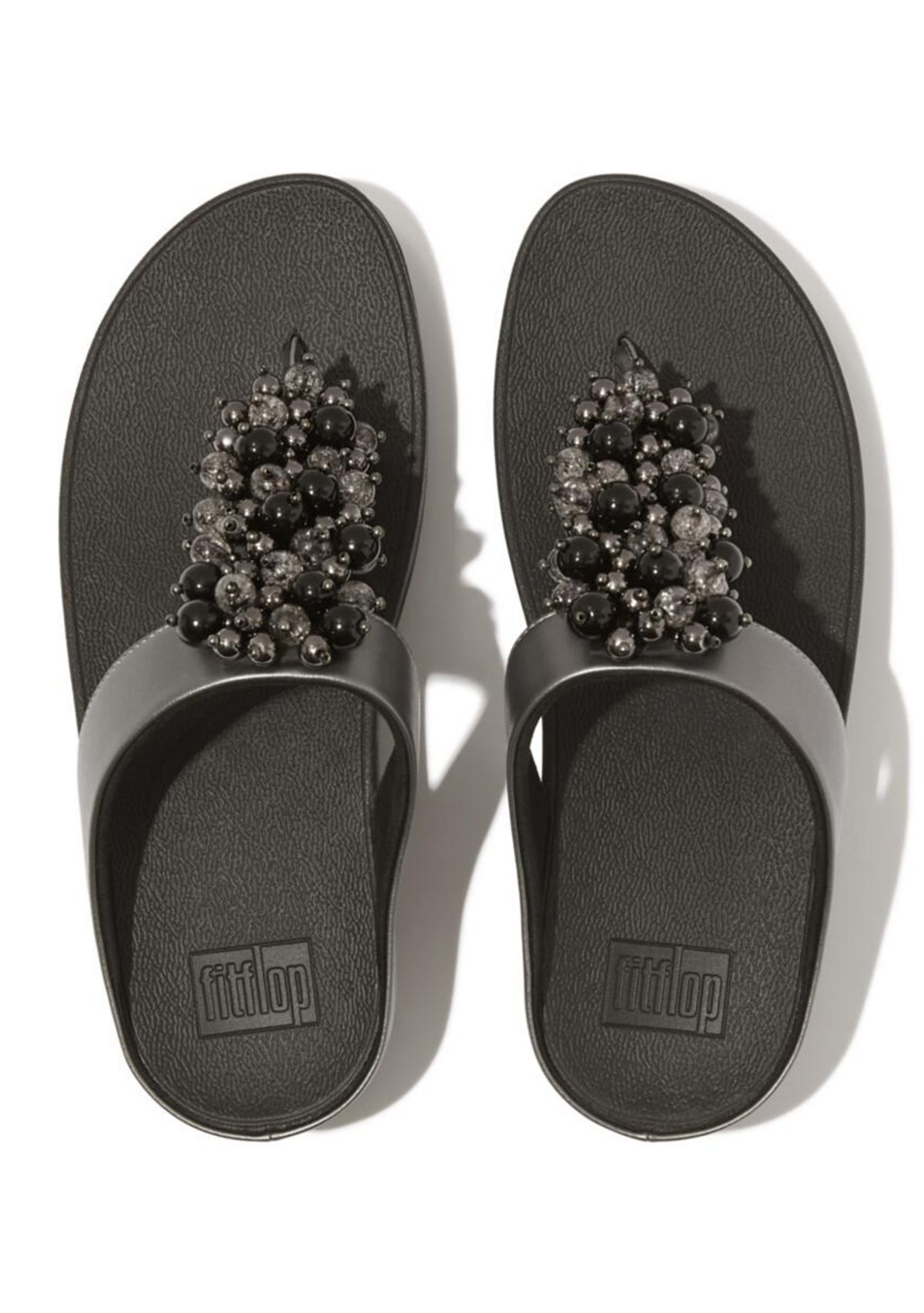 Fino Bauble-Bead Toe-Post Sandals 
