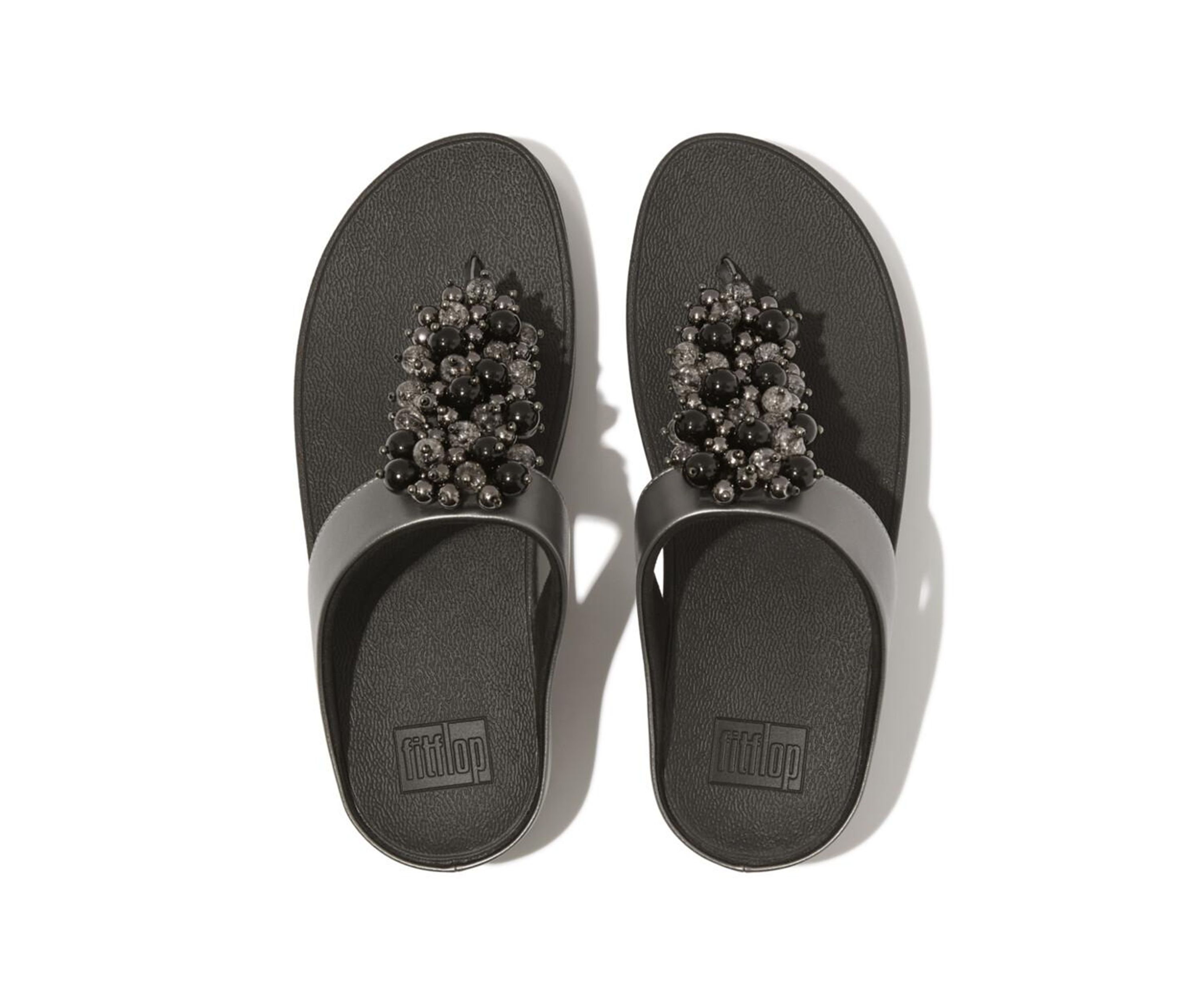 Fino Bauble-Bead Toe-Post Sandals 