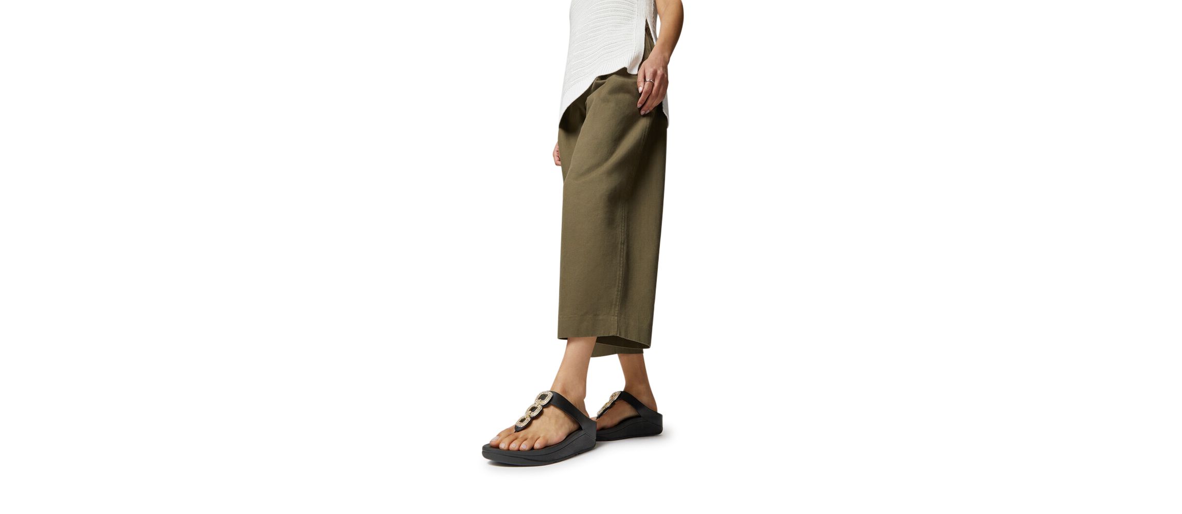 Fino Crystal Chain Sandals