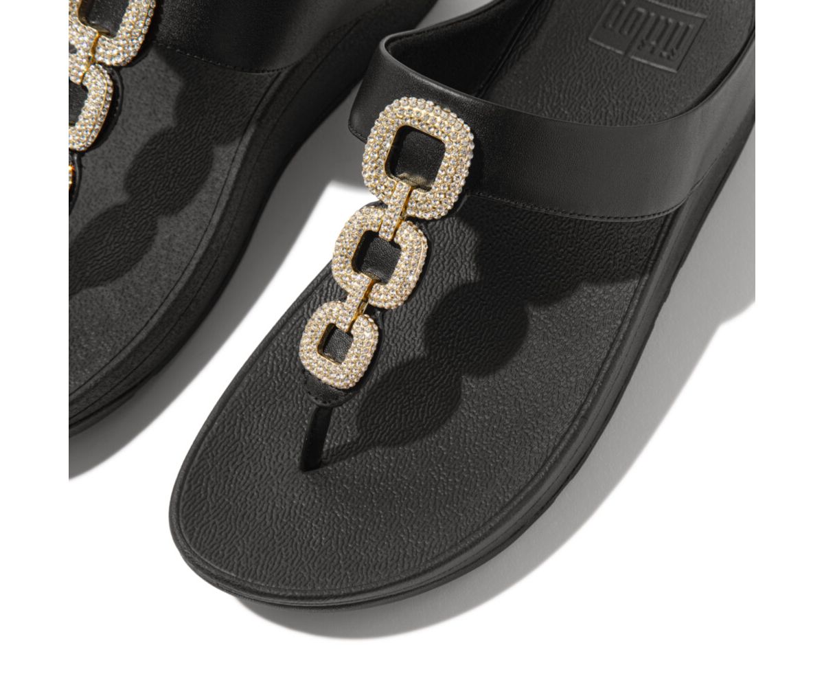 Fino Crystal Chain Sandals