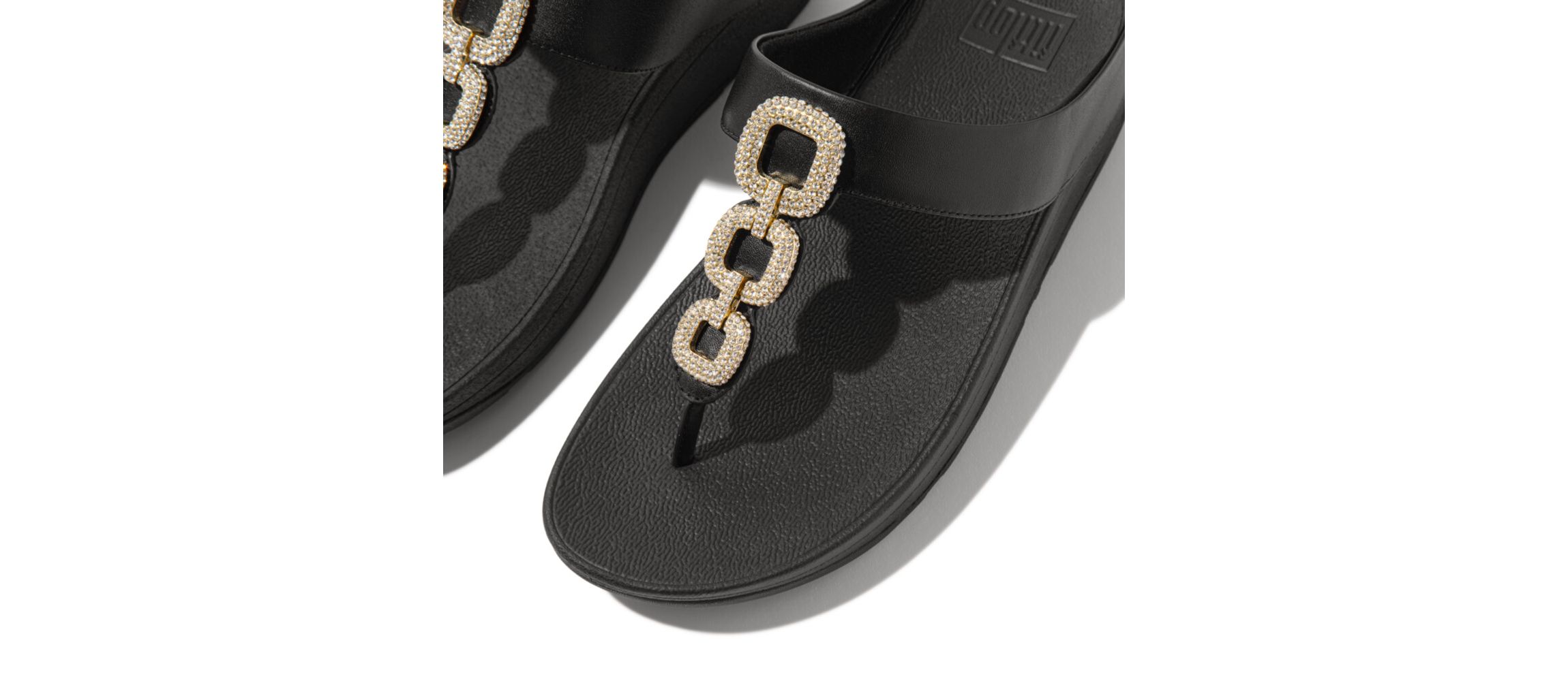 Fino Crystal Chain Sandals