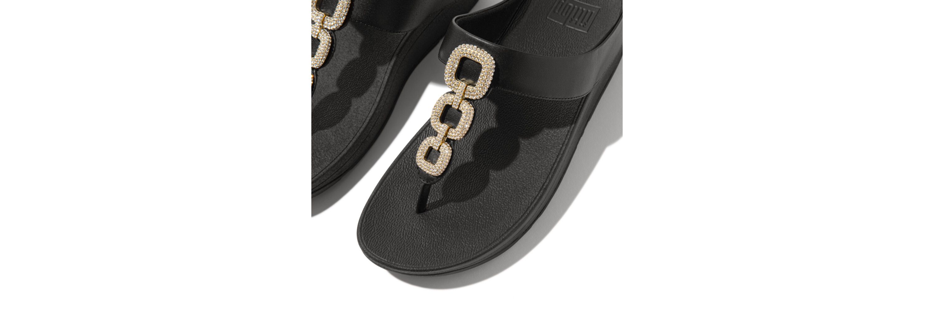 Fino Crystal Chain Sandals
