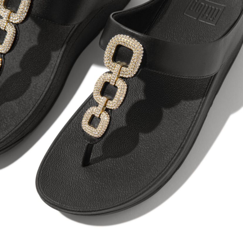Fino Crystal Chain Sandals