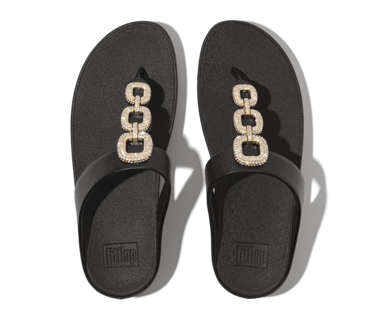 Fino Crystal Chain Sandals