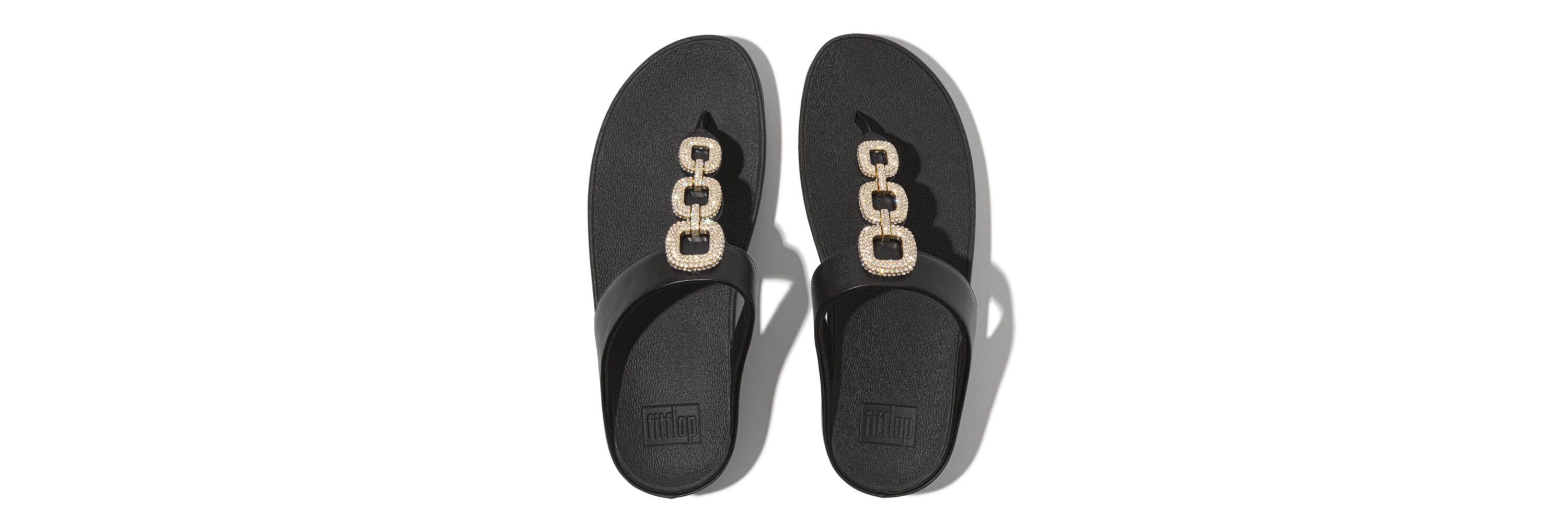 Fino Crystal Chain Sandals