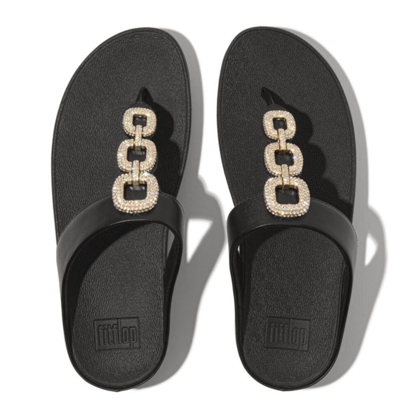 Fino Crystal Chain Sandals