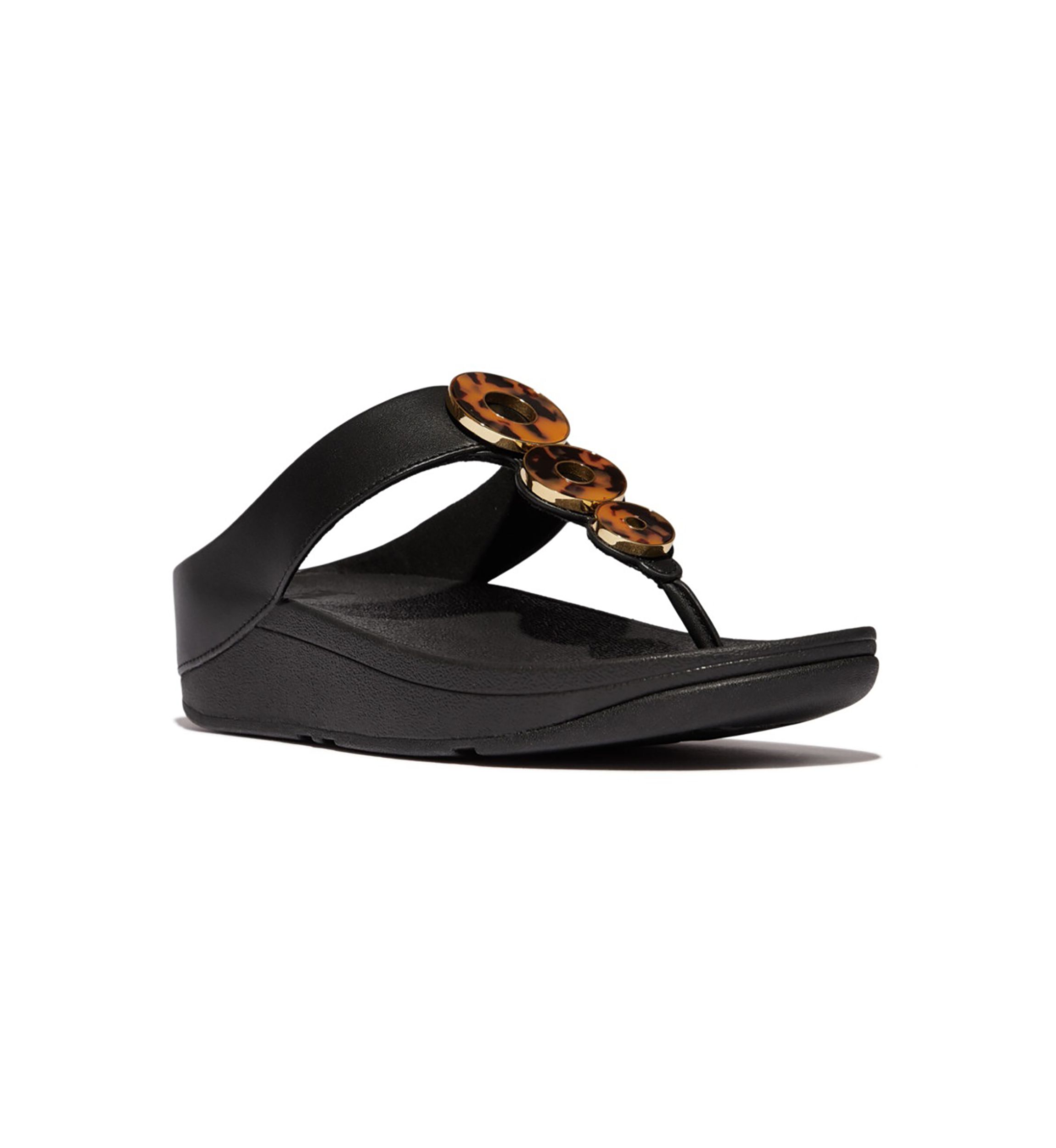 Fino Resin Hoop Leather Sandals
