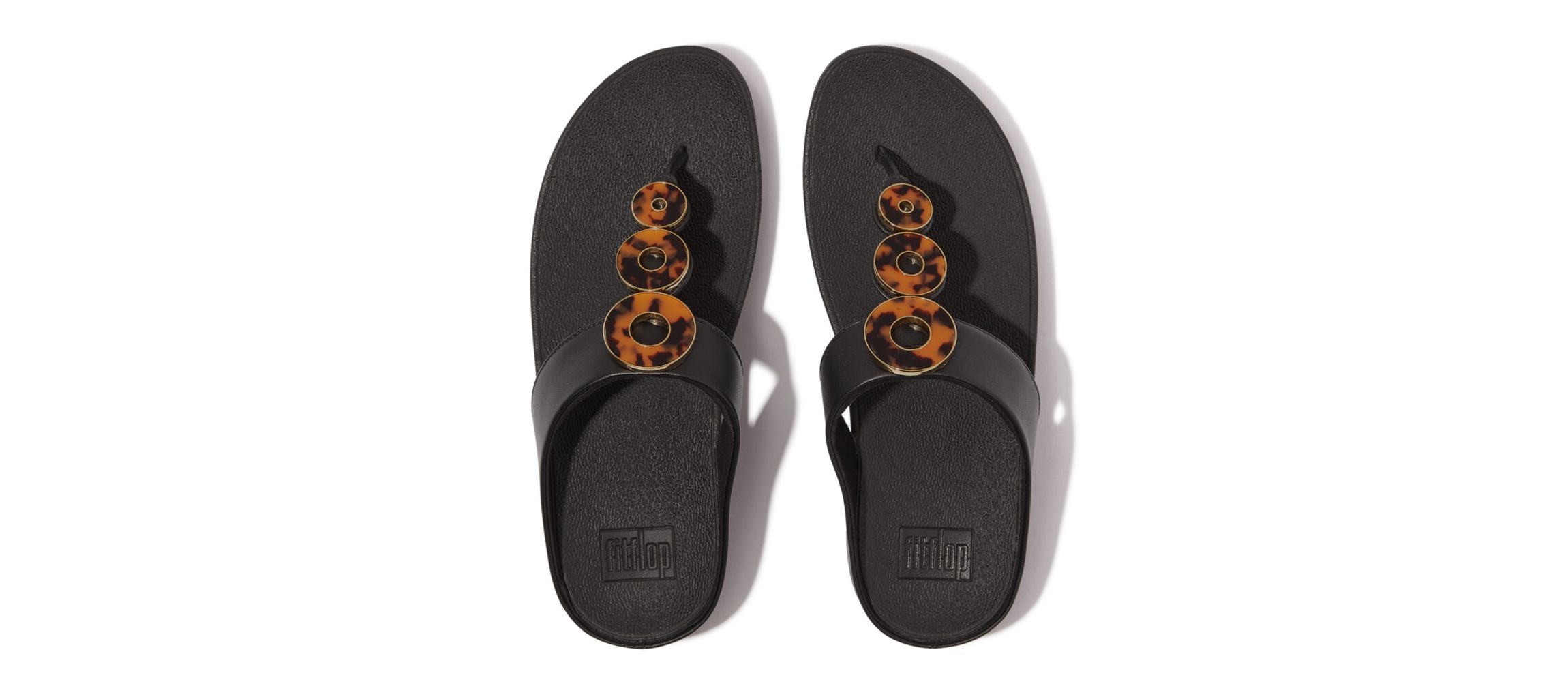 Fino Resin Hoop Leather Sandals