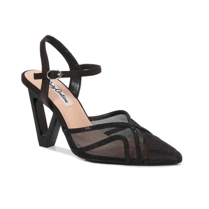 Gala, Mesh Satin Ankle Strap Pump