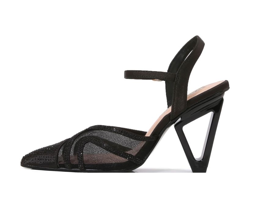 Gala, Mesh Satin Ankle Strap Pump