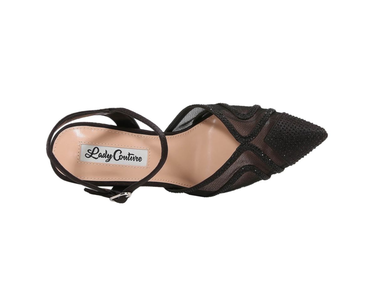 Gala, Mesh Satin Ankle Strap Pump