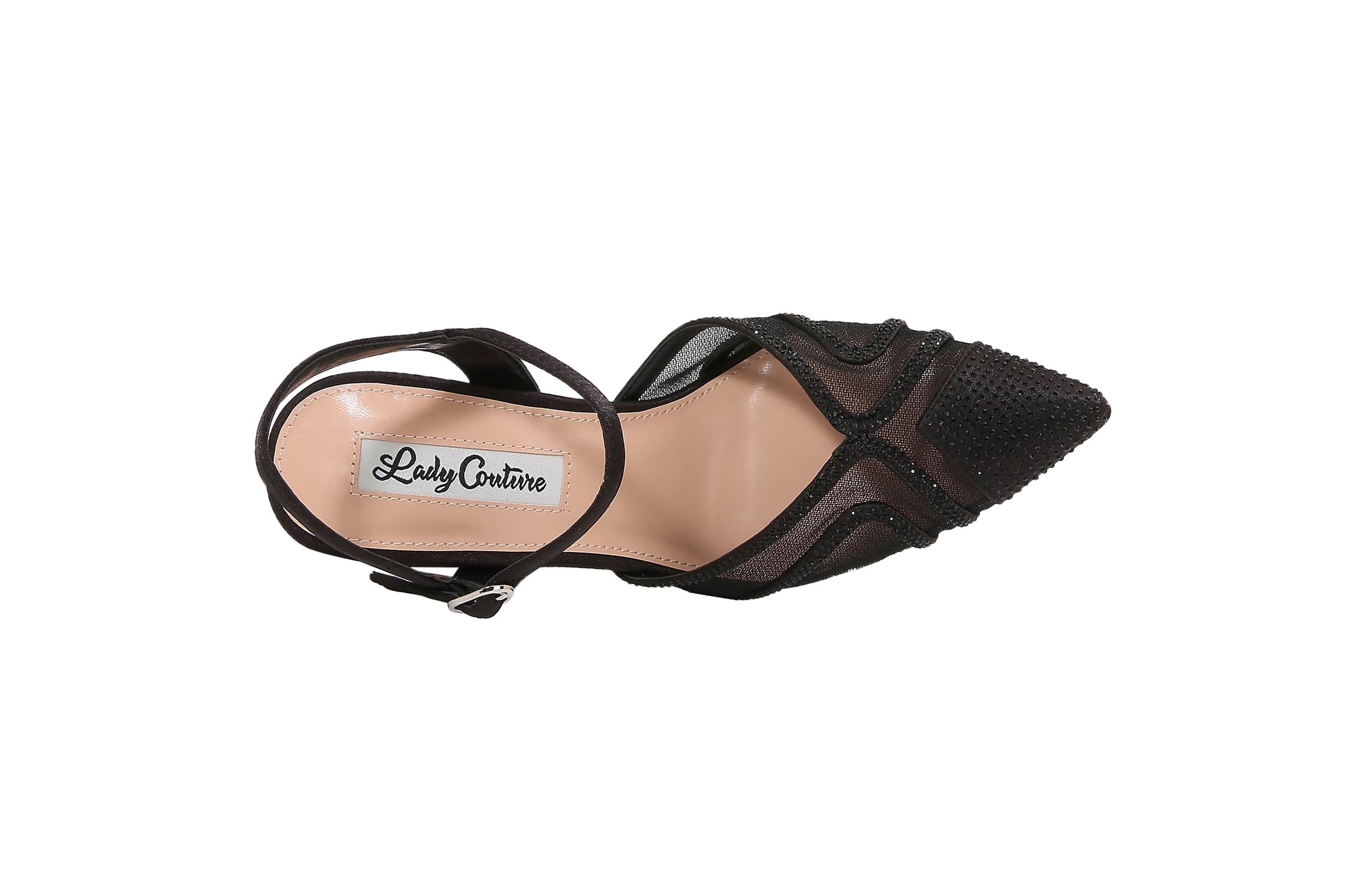 Gala, Mesh Satin Ankle Strap Pump