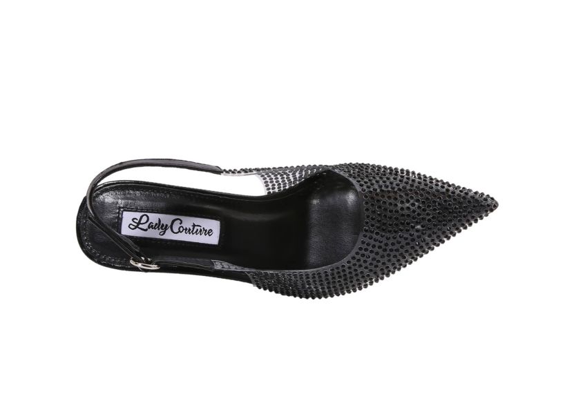 Irene, Clear Rhinestone Slingback