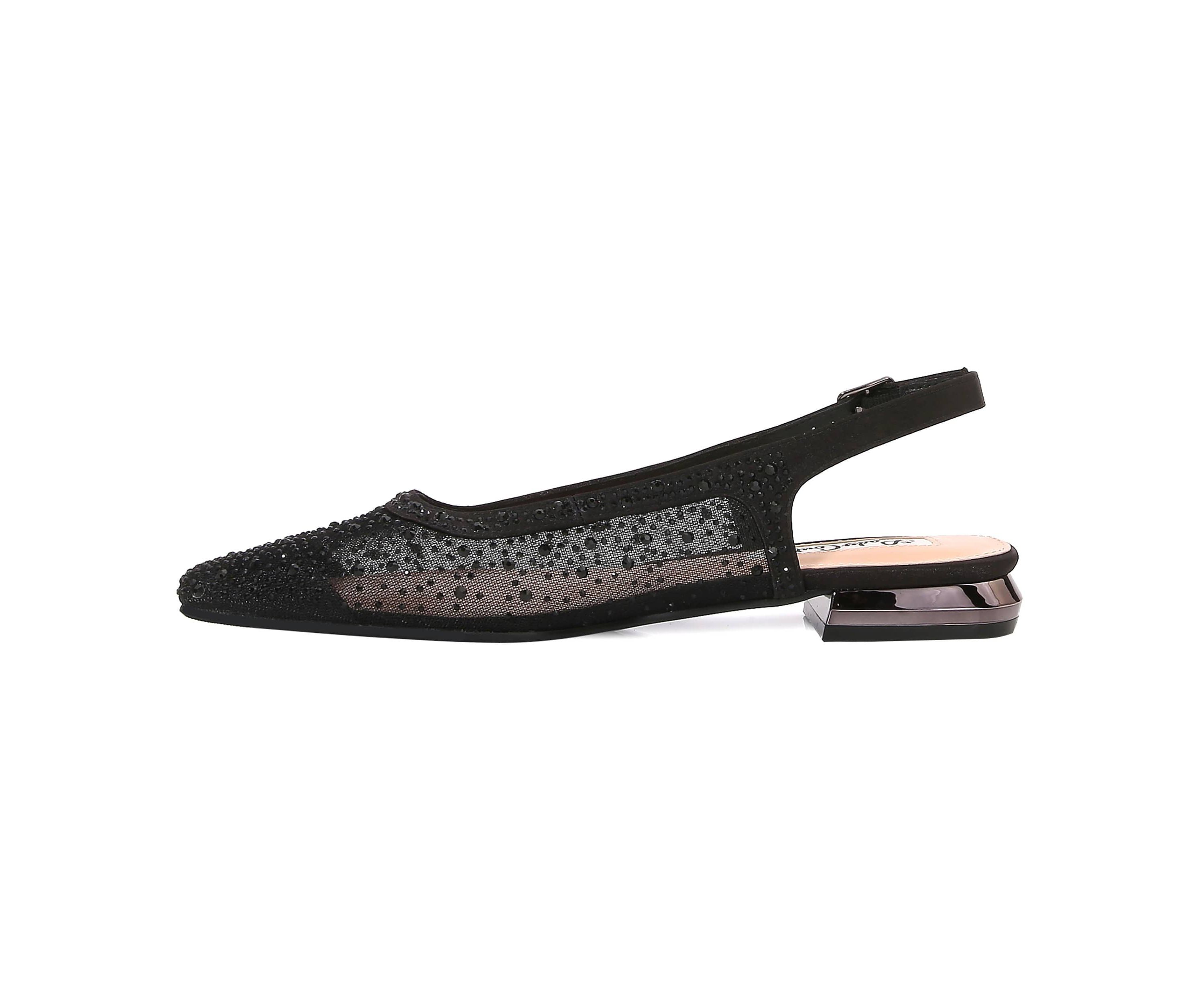 Kara, Rhinestone Mesh Flat