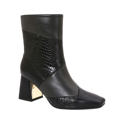 Ninety Union Women's Leah Multi Patchwork Metal Trim Heel Bootie