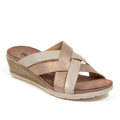 Ninety Union Women's Zara Criss Cross Metallic Wedge Slide