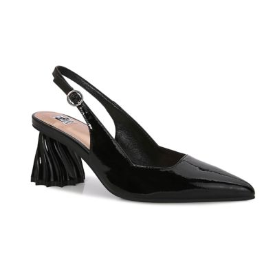 Ninety Union Women's Carla Sculptural Flared Heel Pointy Toe Slingback