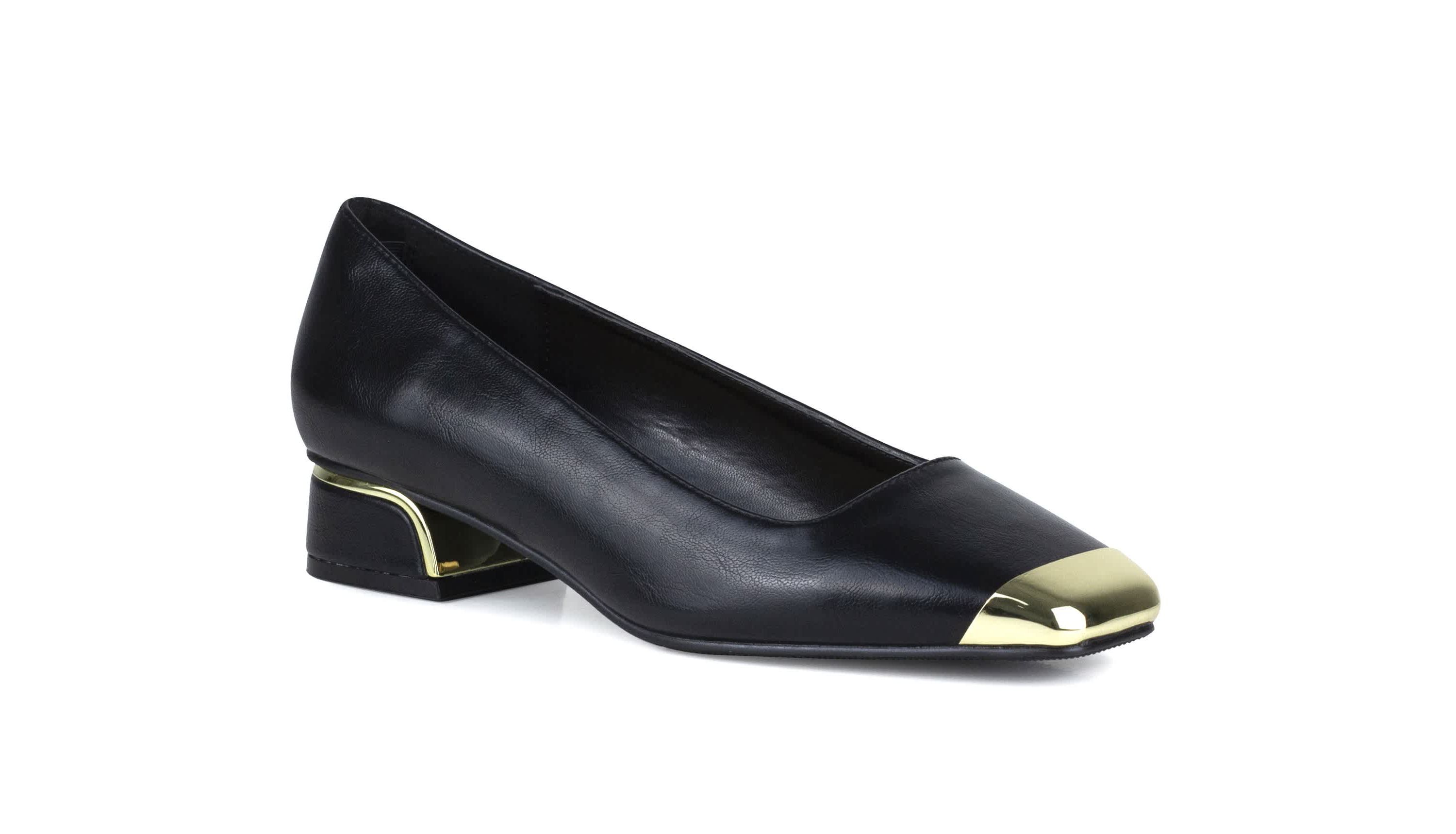 Eagle, Metallic Heel Cap Toe Flat