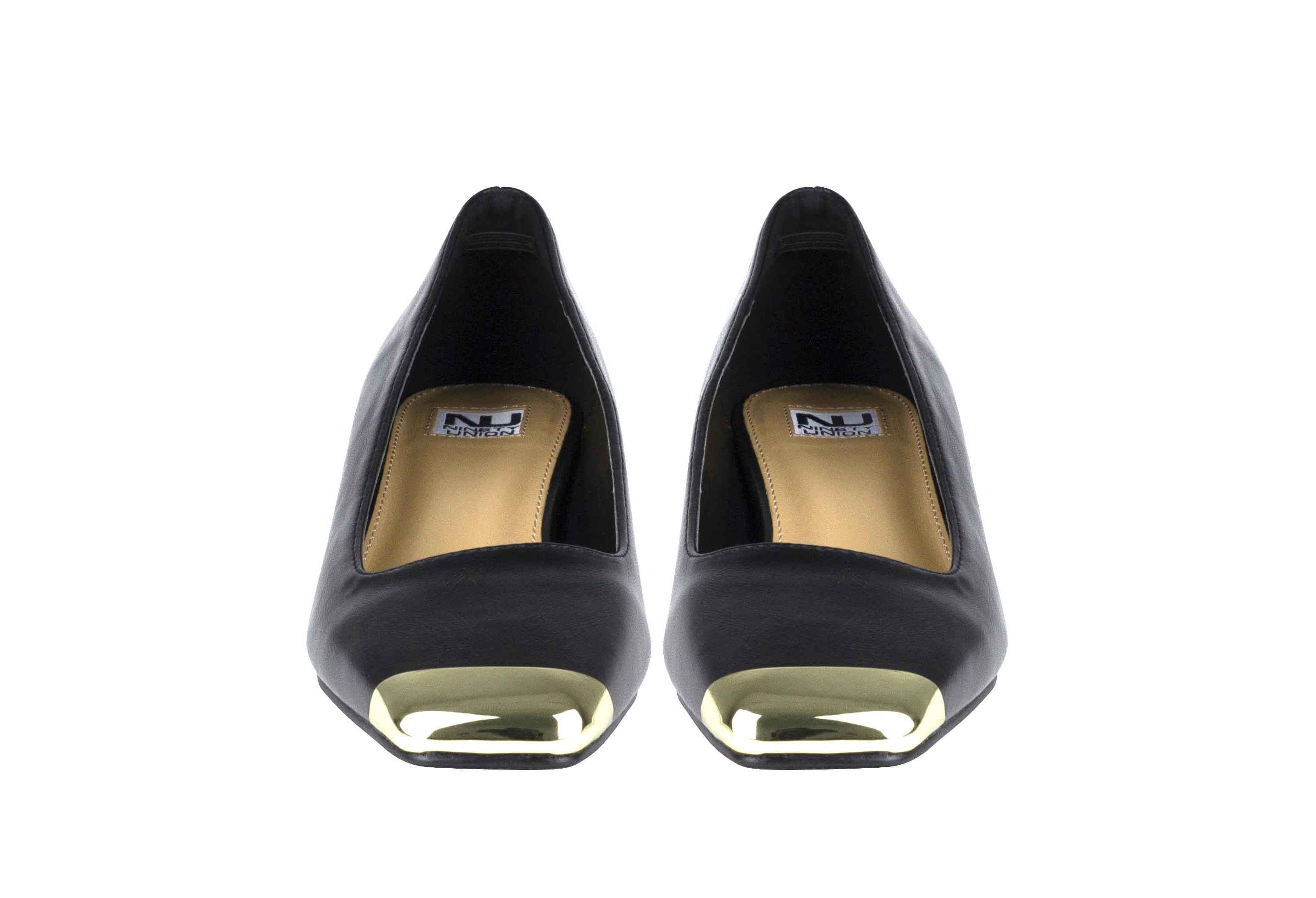 Eagle, Metallic Heel Cap Toe Flat