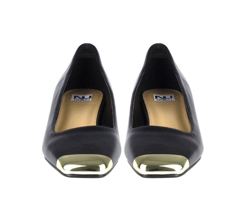 Eagle, Metallic Heel Cap Toe Flat