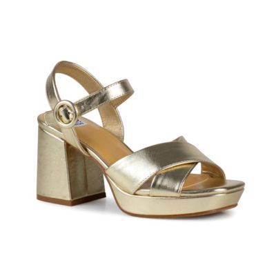 Ninety Union Women's Emely Platform Metallic Sandal, Gold, 12M