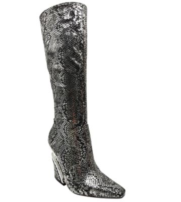 Ninety Union Women's Viva Tall Metallic Snake Pointed Toe Boot