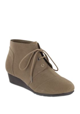 Mia sarah lace 2024 up wedge bootie