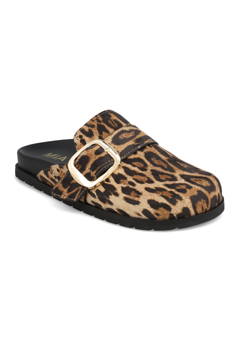 Gilia Leopard Print Clogs