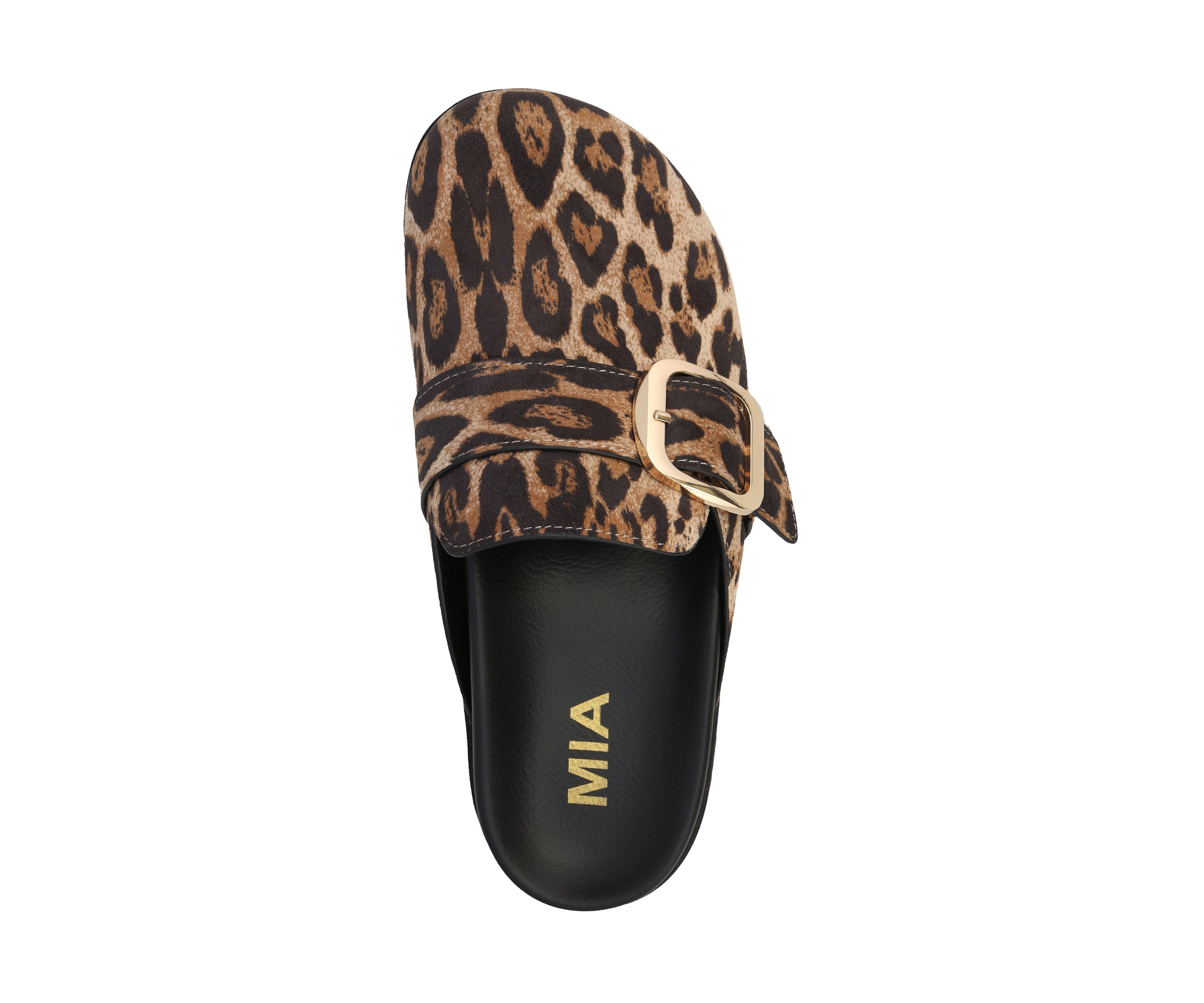 Gilia Leopard Print Clogs