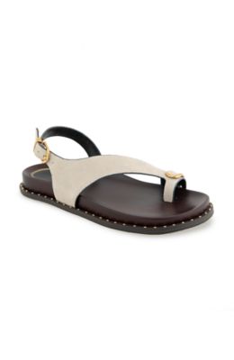 Kenneth Cole New York Women's Dixon Footbed Sandals, Grey, 6.5M