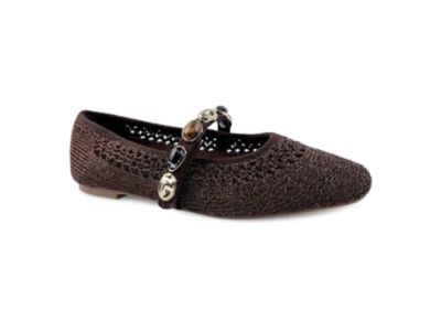 Kenneth Cole New York Women's Zeta Stones Mary Jane Ballet Flats, Black, 7.5M