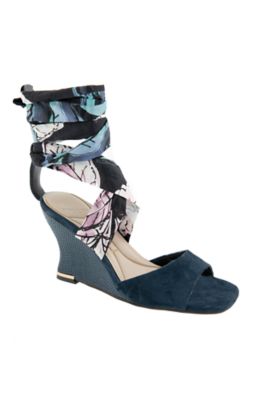 Kenneth Cole New York Women's Fabia Ankle-Wrap Wedge Sandals