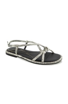 Kenneth Cole New York Women's Paria Strappy Flat Sandals, White, 11M