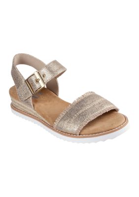 BOBS from Skechers Desert Kiss Sandals Gold Crush belk