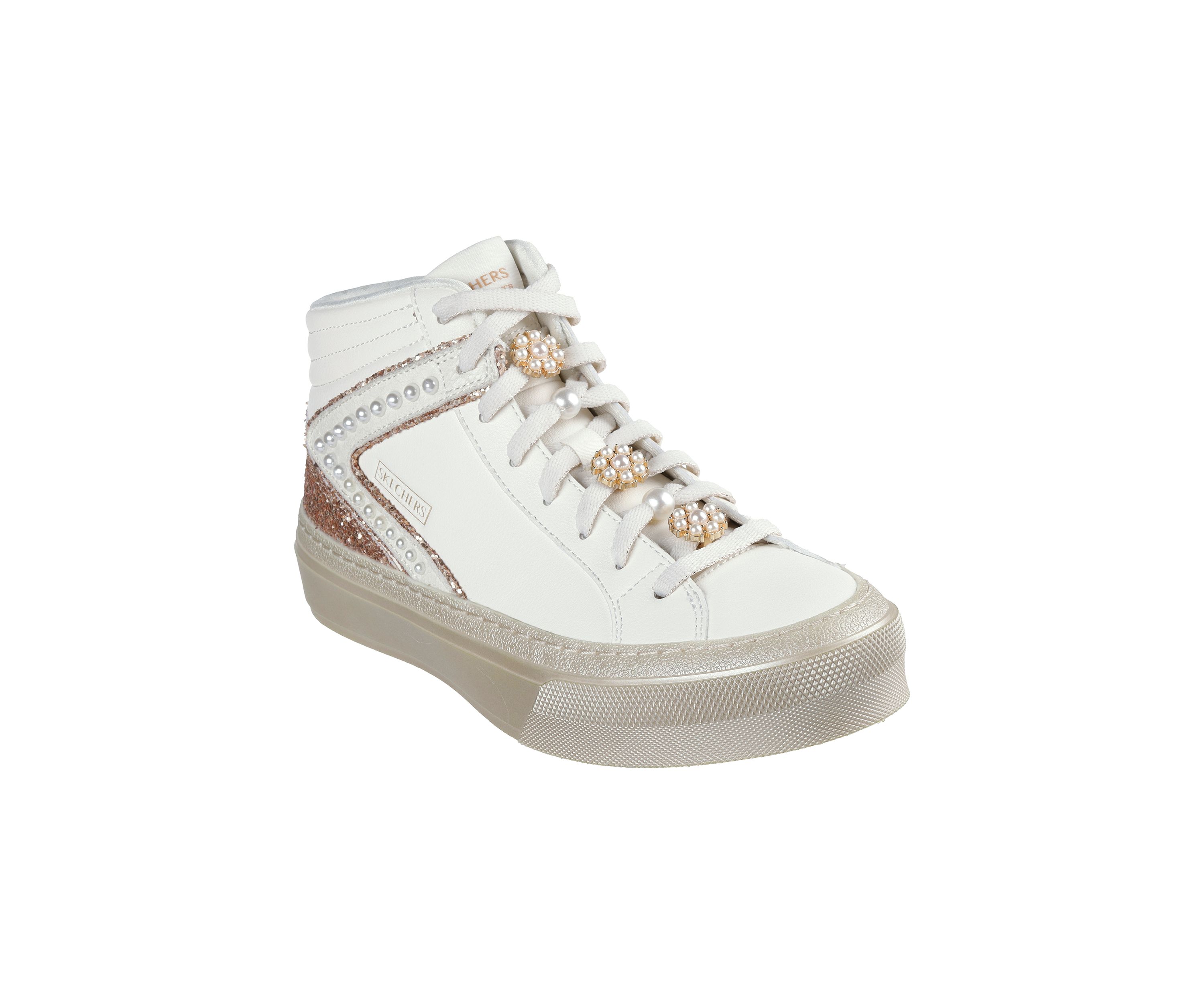 Selene High Top Sneakers - Fine Pearls