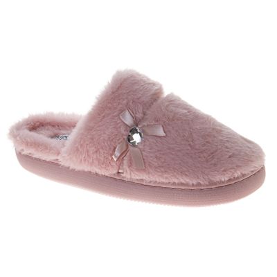 Badgley Mischka Women's Bow Slippers, Pink, 5M