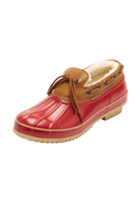 Comfortview Women's The Storm Waterproof Rubber Slip-On, Red, 9W