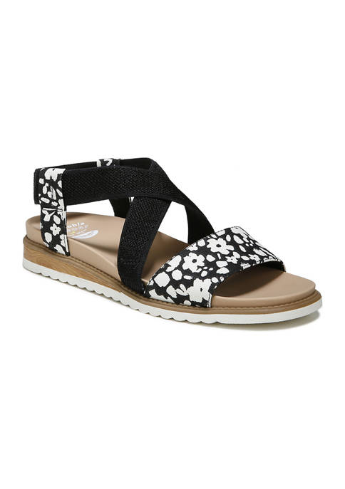Islander Ankle Strap Sandals - Black Fabric
