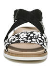 Islander Ankle Strap Sandals - Black Fabric
