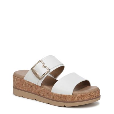 Dr. Scholl's Women'S Once More Platform Slide Sandal, White, 8.5M