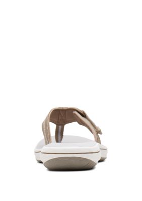 Clarks Brinkley Flora Flipflop voor dames, Blauw synthetisch, 36.5 EU