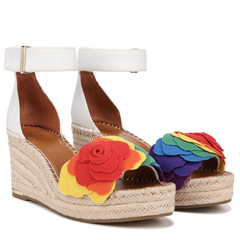 Clemens Flower Espadrille Wedge Sandal