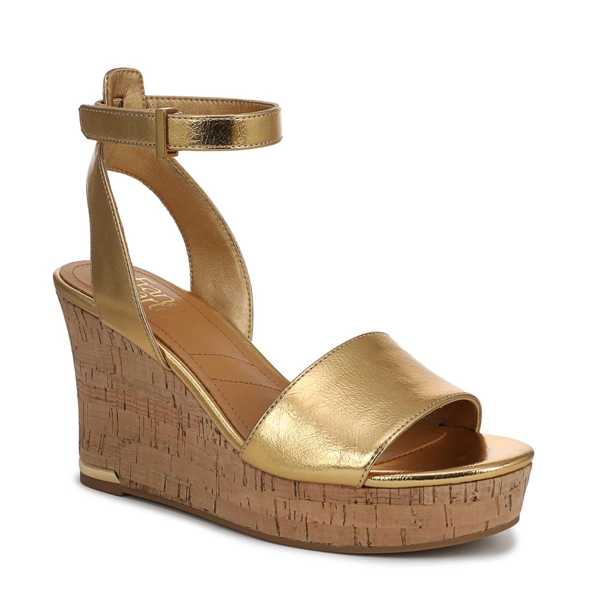Franco Celeste Cork Wedge Sandal