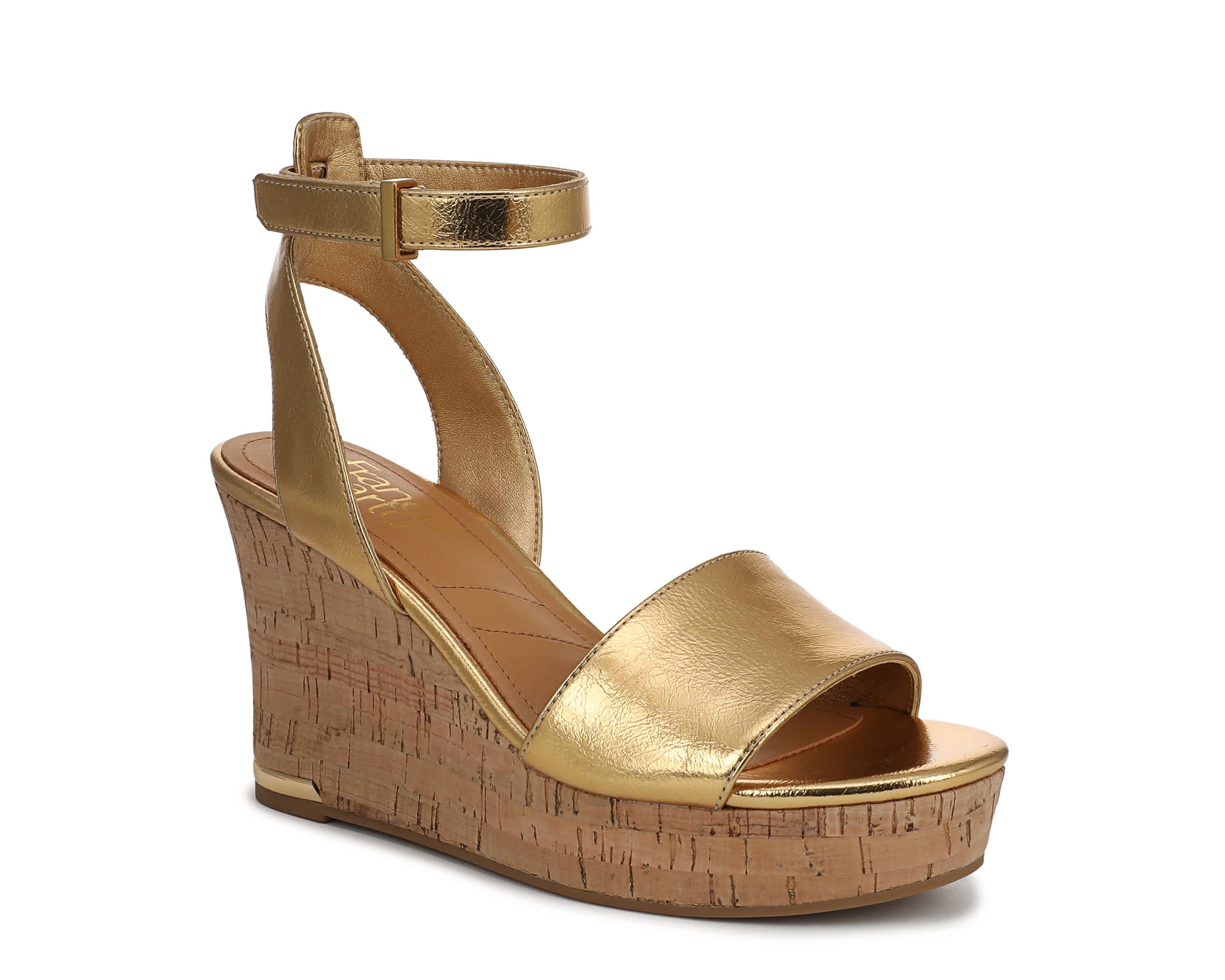 Franco Celeste Cork Wedge Sandal