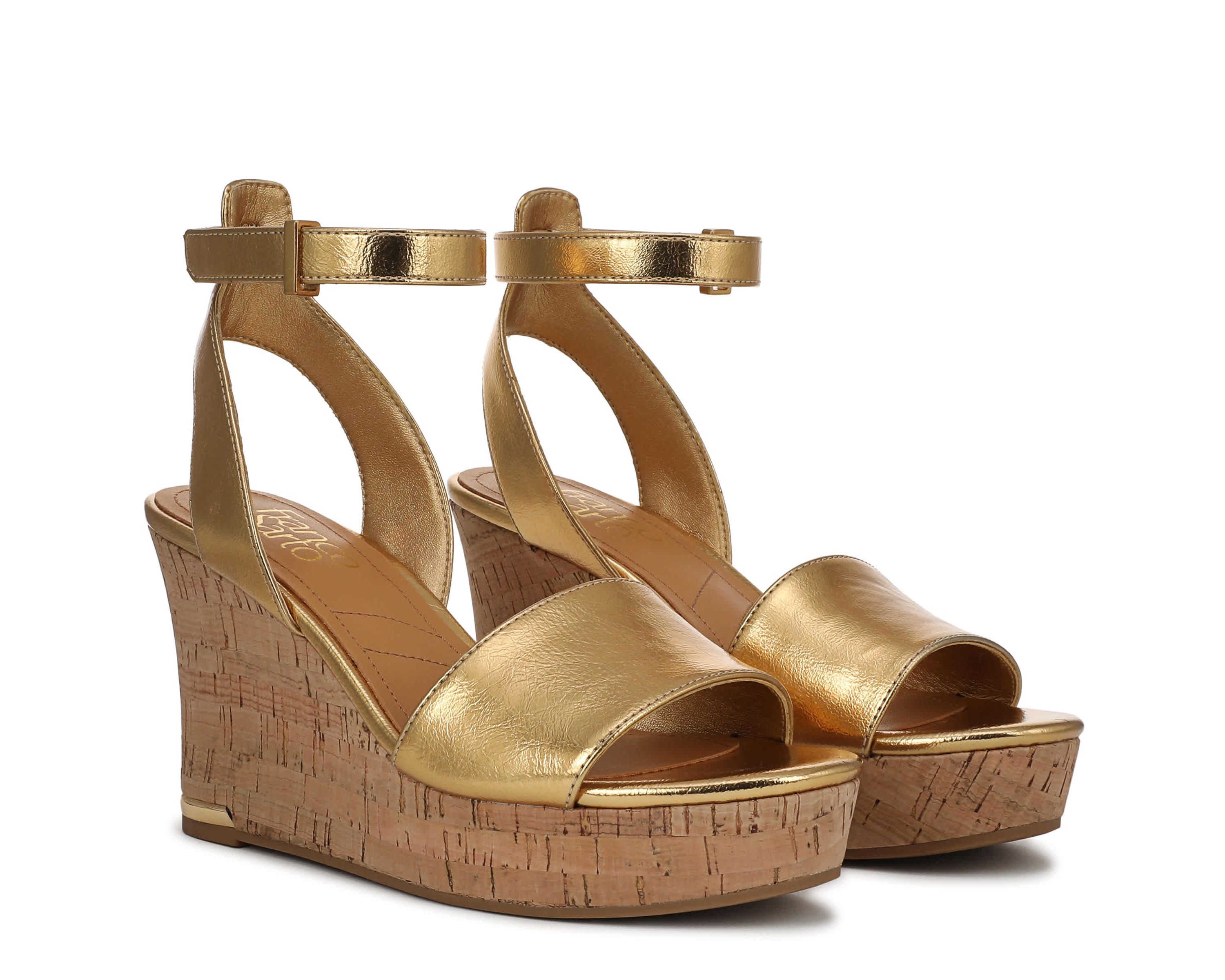 Franco Celeste Cork Wedge Sandal
