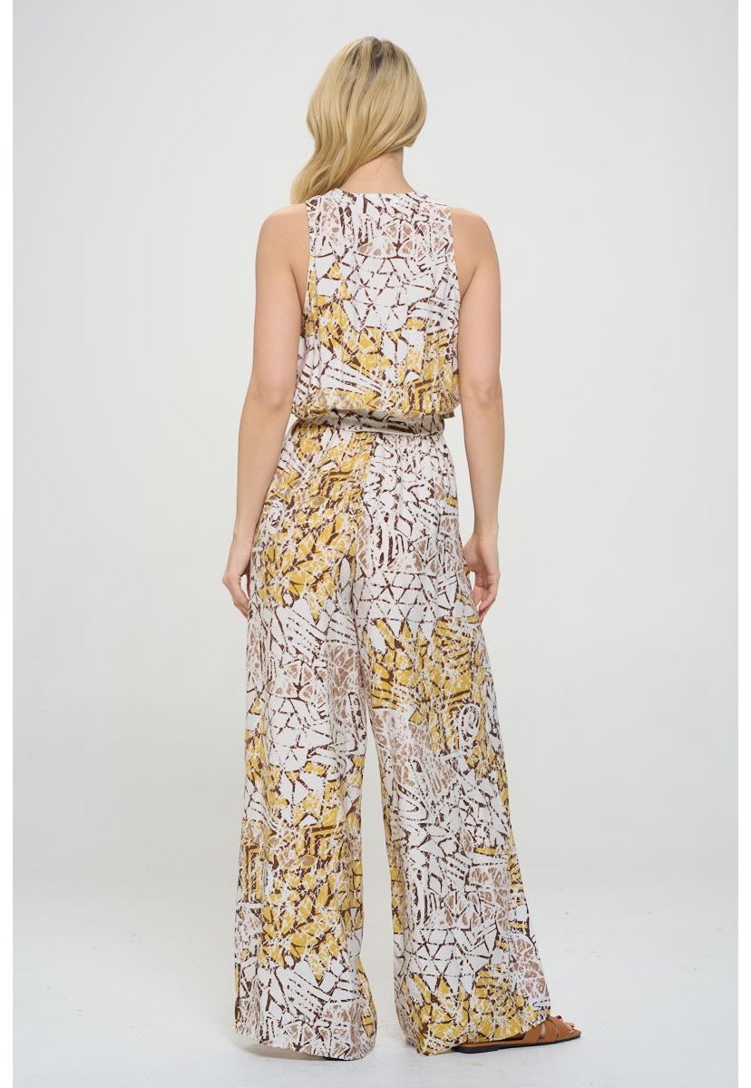 SURPLICE SLEEVELESS JUMPSUIT
