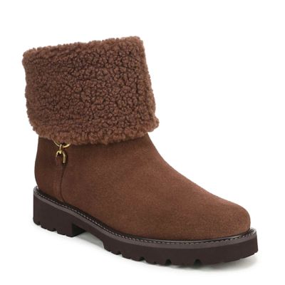 Franco Sarto Women's Franco Sahana Collared Ankle Boot, Brown, 7.5M